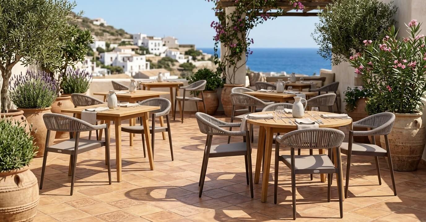 Серия уличных стульев для обеденной зоны Olivento Roberti, www.parasols.ru Серия уличных стульев для обеденной зоны Olivento Roberti