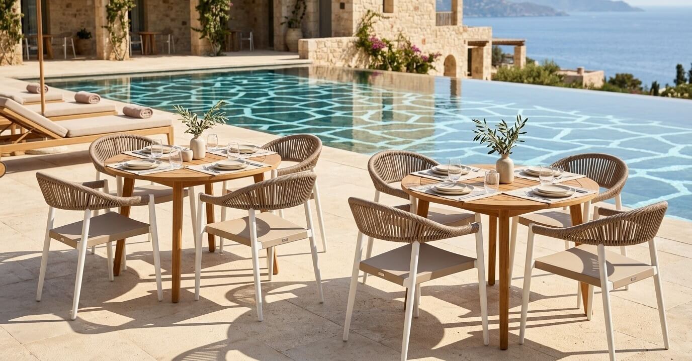 Серия уличных стульев для обеденной зоны Olivento Roberti, www.parasols.ru Серия уличных стульев для обеденной зоны Olivento Roberti